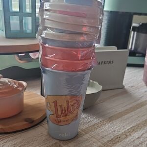 Zak! Designs Luke's Diner Stackable Cups - Red, Pink, Cream